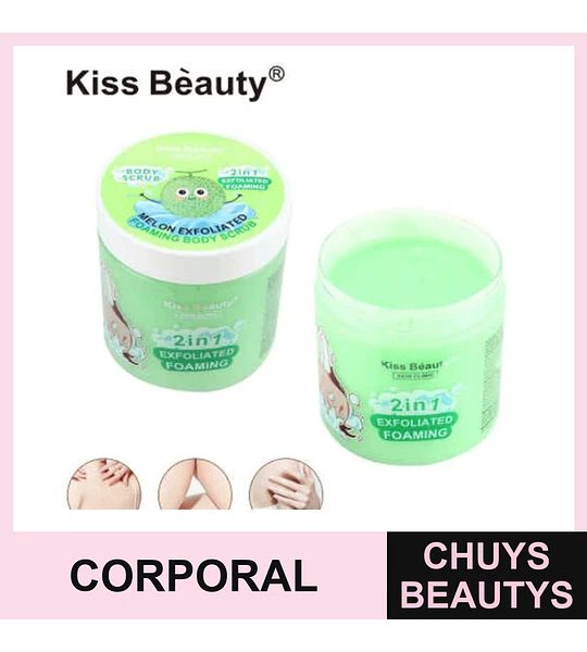 Exfoliante Corporal Espumoso 2 en 1 Kiss Bèauty con Extracto de Melón