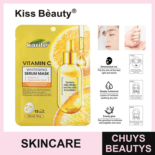 Mascarilla Facial Karité con Vitamina C y Ácido Hialurónico Blanqueadora - Chuys Beautys | Chuys Beautys