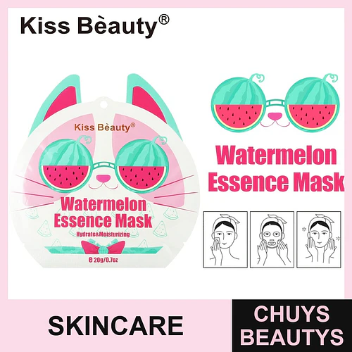 Mascarilla facial Kiss Bèauty® con esencia de sandía hidratante - Chuys Beautys | Chuys Beautys