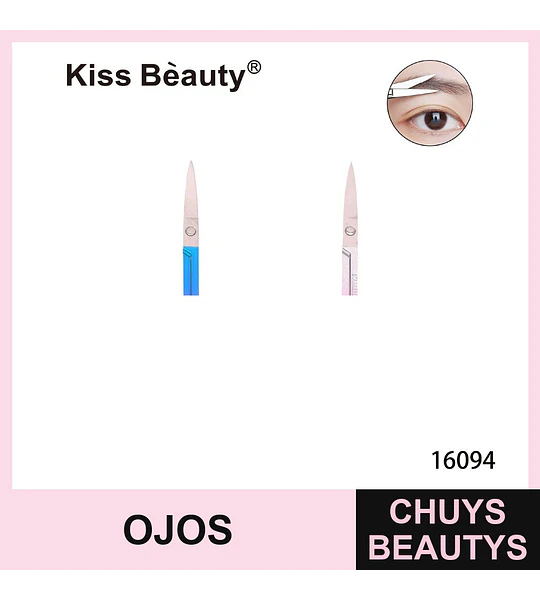 Tijeras de precisión para cejas de acero inoxidable Kiss Bèauty