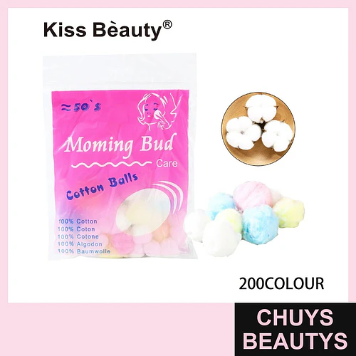 Bolitas de algodón 100% Algodón de colores variados Kiss Bèauty - Chuys Beautys | Chuys Beautys