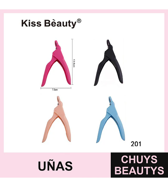 Cortador de puntas de uñas acrílicas Kiss Bèauty profesional