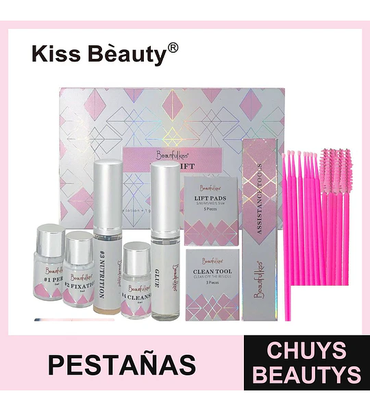 Kit Profesional de Lifting de Pestañas Kiss Bèauty con Accesorios Completos