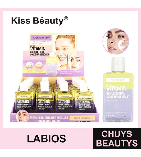 Desmaquillante Bifásico de Ojos y Labios Kiss Beauty Vitamina Super Fuerte