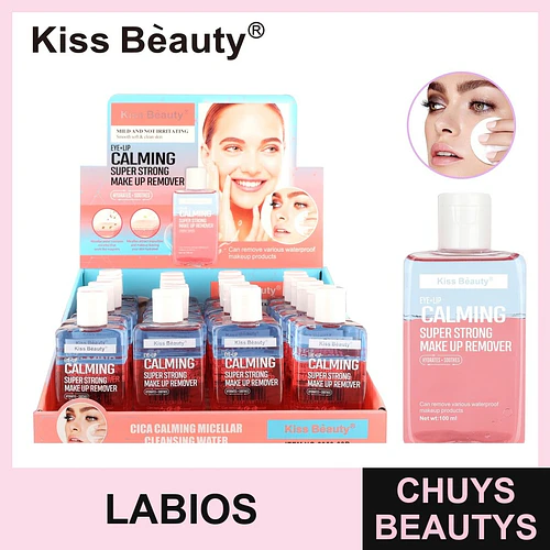 Desmaquillante bifásico calmante súper potente Kiss Beauty Cica Micelar para ojos y labios - Chuys Beautys | Chuys Beautys