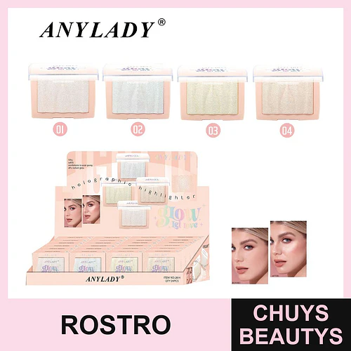Iluminador Holográfico Compacto ANYLADY Glow Let Love - Chuys Beautys | Chuys Beautys