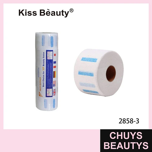 Tiras de cuello desechables Kiss Bèauty para peluquería y barbería - Chuys Beautys | Chuys Beautys
