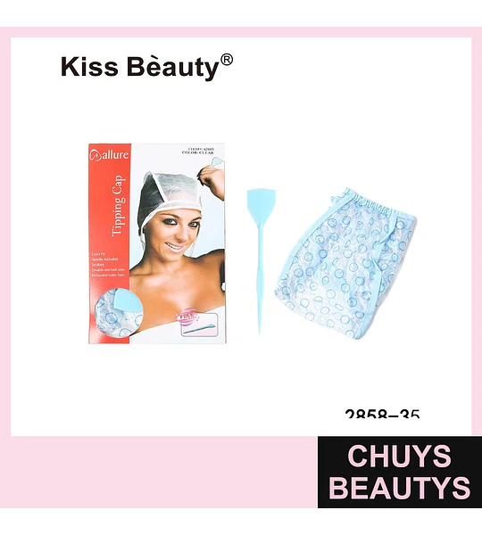 Gorro para Mechas Transparente con Aguja Kiss Bèauty Allure