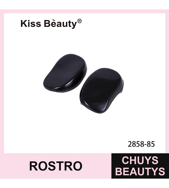 Cepillo Desenredante Compacto Ergonómico Negro Kiss Bèauty