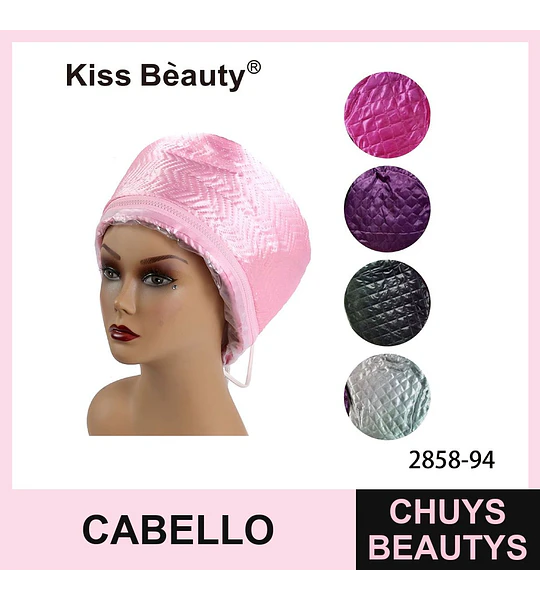 Gorro Térmico Eléctrico Acolchado Kiss Bèauty para Tratamientos Capilares