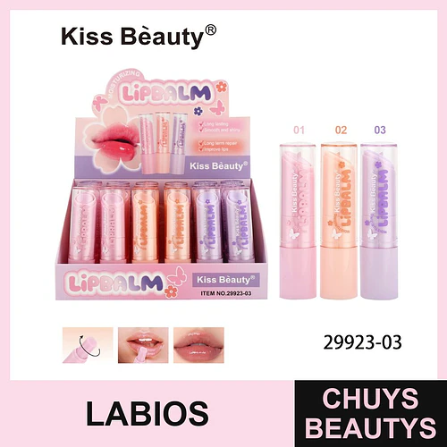 Bálsamo Labial Hidratante y Reparador de Larga Duración Kiss Bèauty - Chuys Beautys | Chuys Beautys