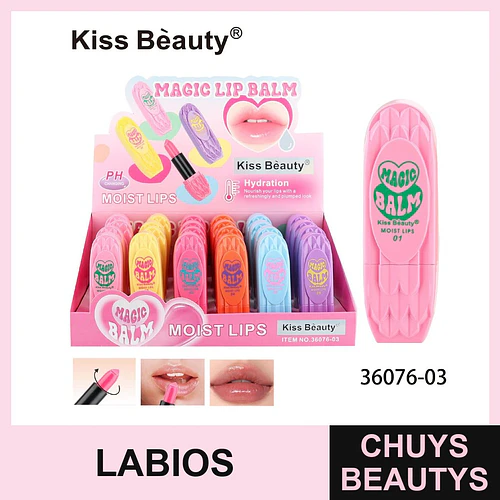 Bálsamo Labial Mágico PH Cambiante Kiss Beauty Hidratante - Chuys Beautys | Chuys Beautys