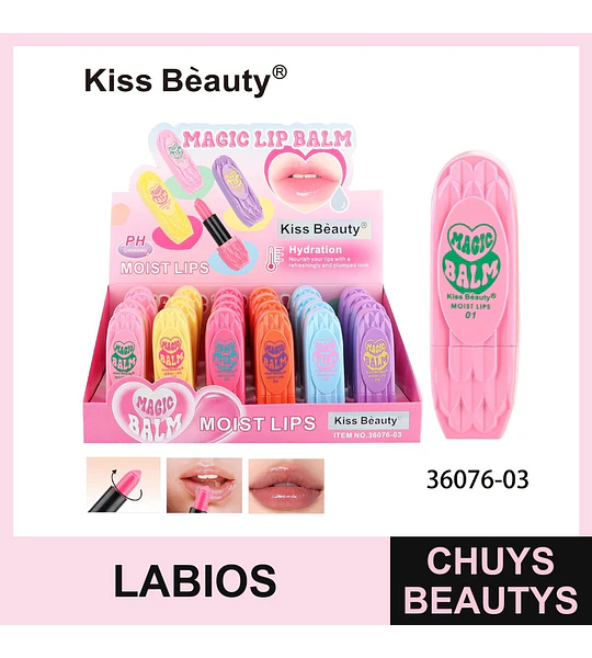 Bálsamo Labial Mágico PH Cambiante Kiss Beauty Hidratante