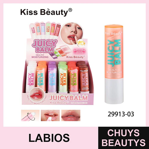Bálsamo labial hidratante Kiss Beauty Juicy Balm para labios saludables - Chuys Beautys | Chuys Beautys