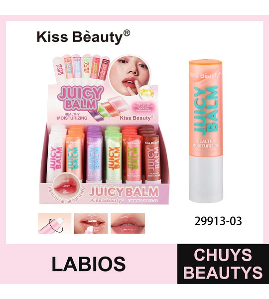 Bálsamo labial hidratante Kiss Beauty Juicy Balm para labios saludables