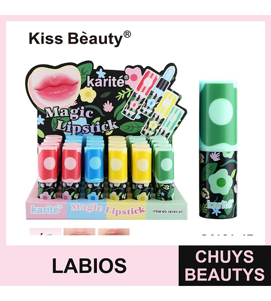 Labial Mágico Karité Kiss Beauty que Cambia de Color
