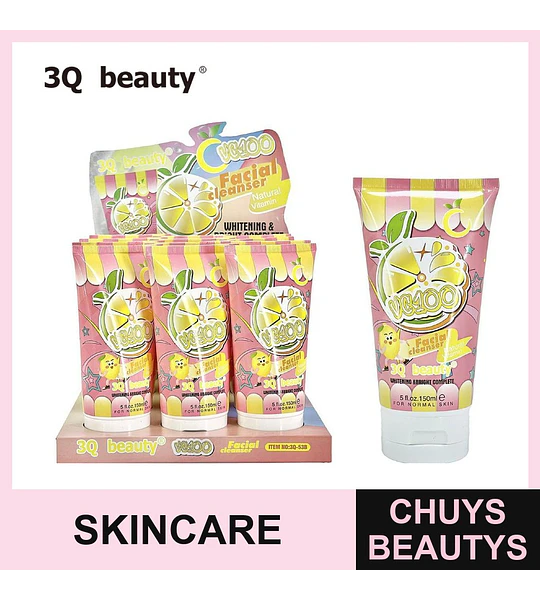 Limpiador facial blanqueador VC400 con vitamina natural 3Q beauty para piel normal