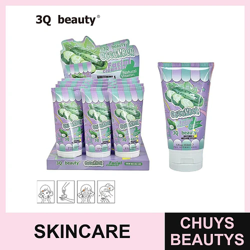 Limpiador Facial Blanqueador y Anti-acné de Pepino 3Q beauty - Chuys Beautys | Chuys Beautys