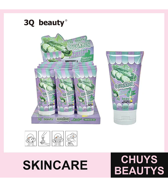 Limpiador Facial Blanqueador y Anti-acné de Pepino 3Q beauty