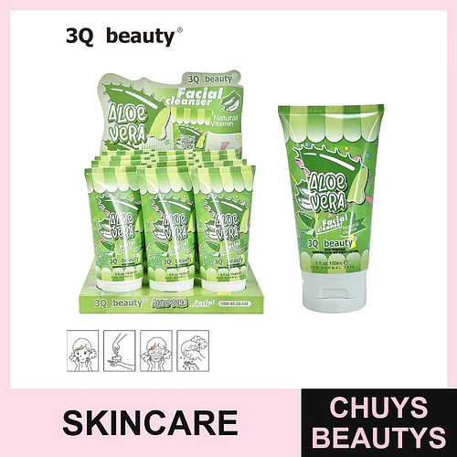 Limpiador Facial 3Q Beauty Aloe Vera con Vitaminas Naturales - Chuys Beautys | Chuys Beautys
