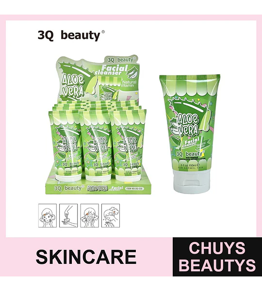 Limpiador Facial 3Q Beauty Aloe Vera con Vitaminas Naturales