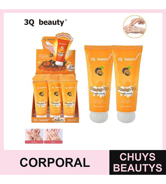 Crema de Manos Hidratante 3Q beauty con Naranja y Vitamina E