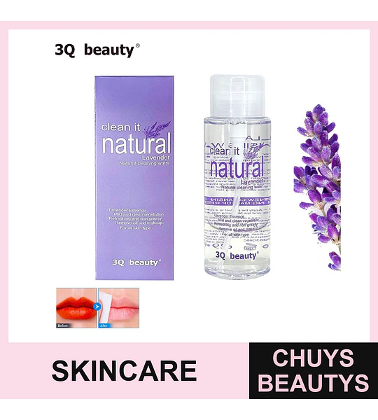 Agua limpiadora natural 3Q beauty de lavanda para todo tipo de piel