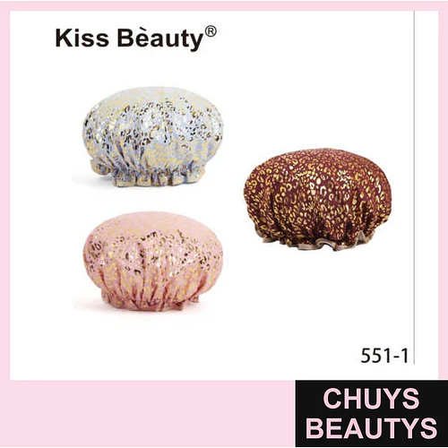Gorro de ducha reutilizable con estampado animal Kiss Bèauty - Chuys Beautys | Chuys Beautys