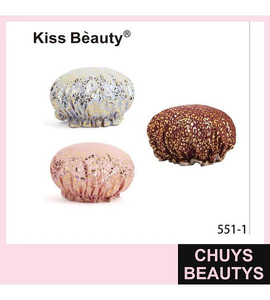 Gorro de ducha reutilizable con estampado animal Kiss Bèauty