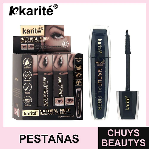 Máscara de Pestañas Karité Natural Fiber Volumen Extremo 24 Horas - Chuys Beautys | Chuys Beautys