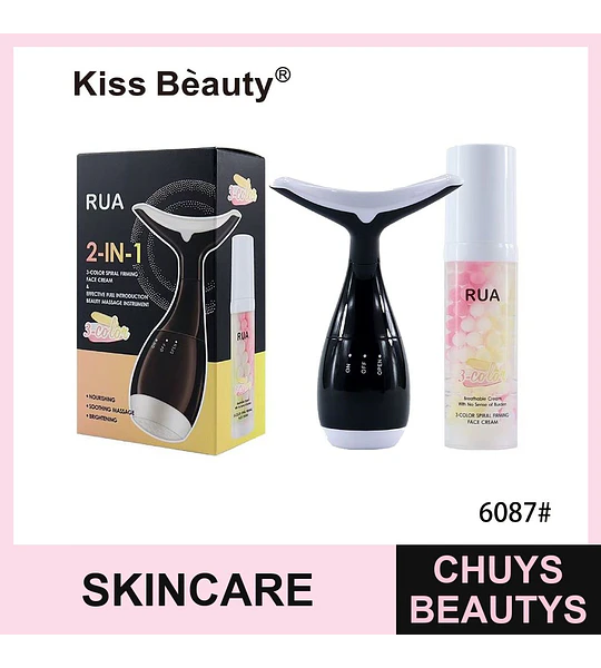 Set Masajeador Facial y Crema Reafirmante 3 Colores Kiss Beauty RUA