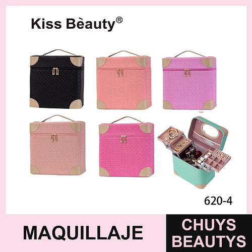 Estuche Organizador de Maquillaje y Joyas Portátil Kiss Bèauty - Chuys Beautys | Chuys Beautys