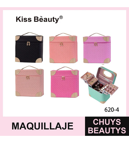 Estuche Organizador de Maquillaje y Joyas Portátil Kiss Bèauty