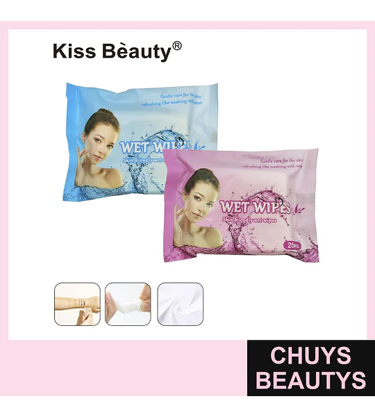 Toallitas Húmedas Refrescantes Kiss Bèauty para Cuidado Suave de la Piel