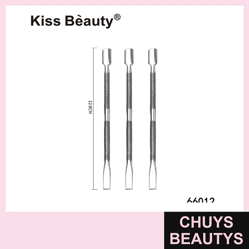 Empujador y removedor de cutículas doble punta de acero inoxidable Kiss Bèauty - Chuys Beautys | Chuys Beautys