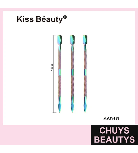 Empujador de Cutículas Doble Punta Iridescent Kiss Bèauty