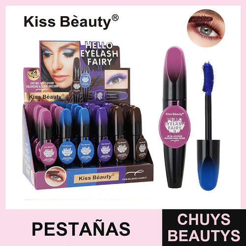 Máscara de pestañas voluminizadora Kiss Beauty Hello Eyelash Fairy a prueba de agua - Chuys Beautys | Chuys Beautys
