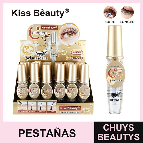 Gel Mascara Alargadora y Nutritiva con Colágeno Kiss Bèauty - Chuys Beautys | Chuys Beautys