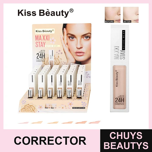 Corrector Líquido de Larga Duración Kiss Beauty Maxxi Stay Active Wear - Chuys Beautys | Chuys Beautys