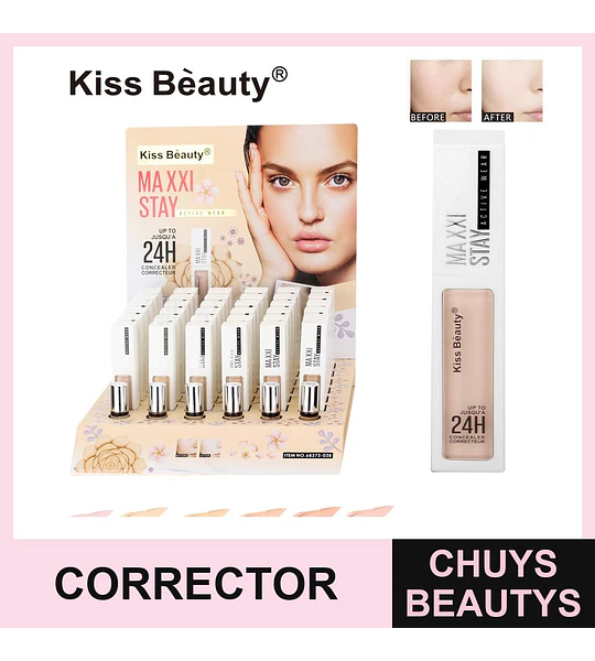 Corrector Líquido de Larga Duración Kiss Beauty Maxxi Stay Active Wear