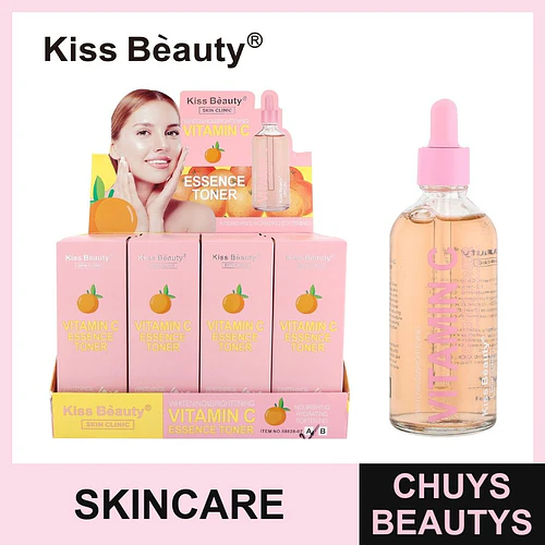 Tónico Facial Esencia Vitamina C Kiss Beauty Blanqueador e Hidratante - Chuys Beautys | Chuys Beautys