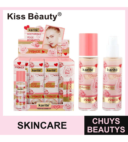 Primer facial hidratante con extracto de rosa Kiss Bèauty Karité