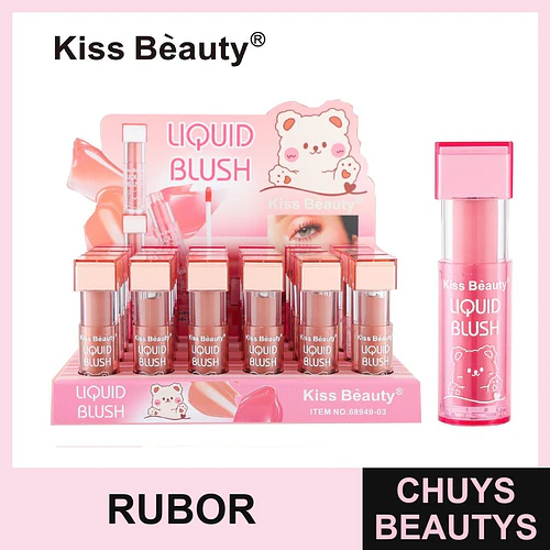 Rubor Líquido Kiss Beauty para un Tono Natural y Acabado Suave - Chuys Beautys | Chuys Beautys
