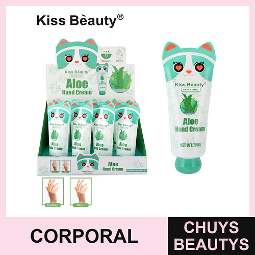 Crema de Manos Hidratante con Aloe Vera Kiss Bèauty Skin Clinic 70ml - Chuys Beautys | Chuys Beautys
