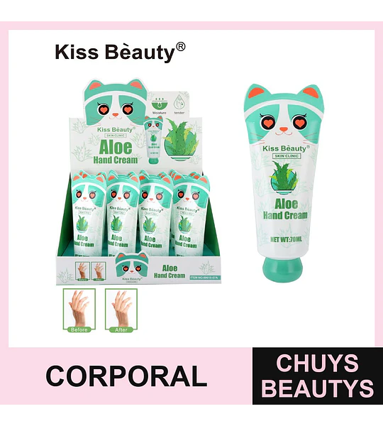 Crema de Manos Hidratante con Aloe Vera Kiss Bèauty Skin Clinic 70ml