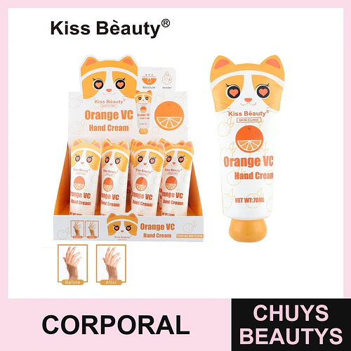Crema de Manos Hidratante Kiss Beauty con Vitamina C de Naranja - Chuys Beautys | Chuys Beautys