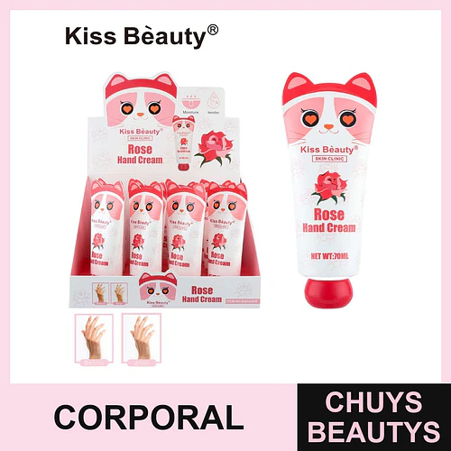 Crema de Manos Hidratante con Rosa Kiss Beauty Skin Clinic 70ml - Chuys Beautys | Chuys Beautys