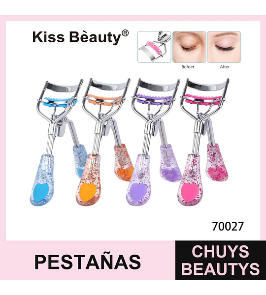 Rizador de Pestañas Profesional con Mango Glitter Kiss Bèauty