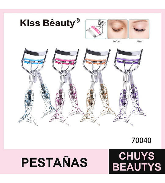 Set de Rizadores de Pestañas con Mango Cola de Sirena Kiss Bèauty