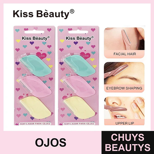 Set de Perfiladores de Cejas y Vello Facial Kiss Bèauty® para Precisión - Chuys Beautys | Chuys Beautys